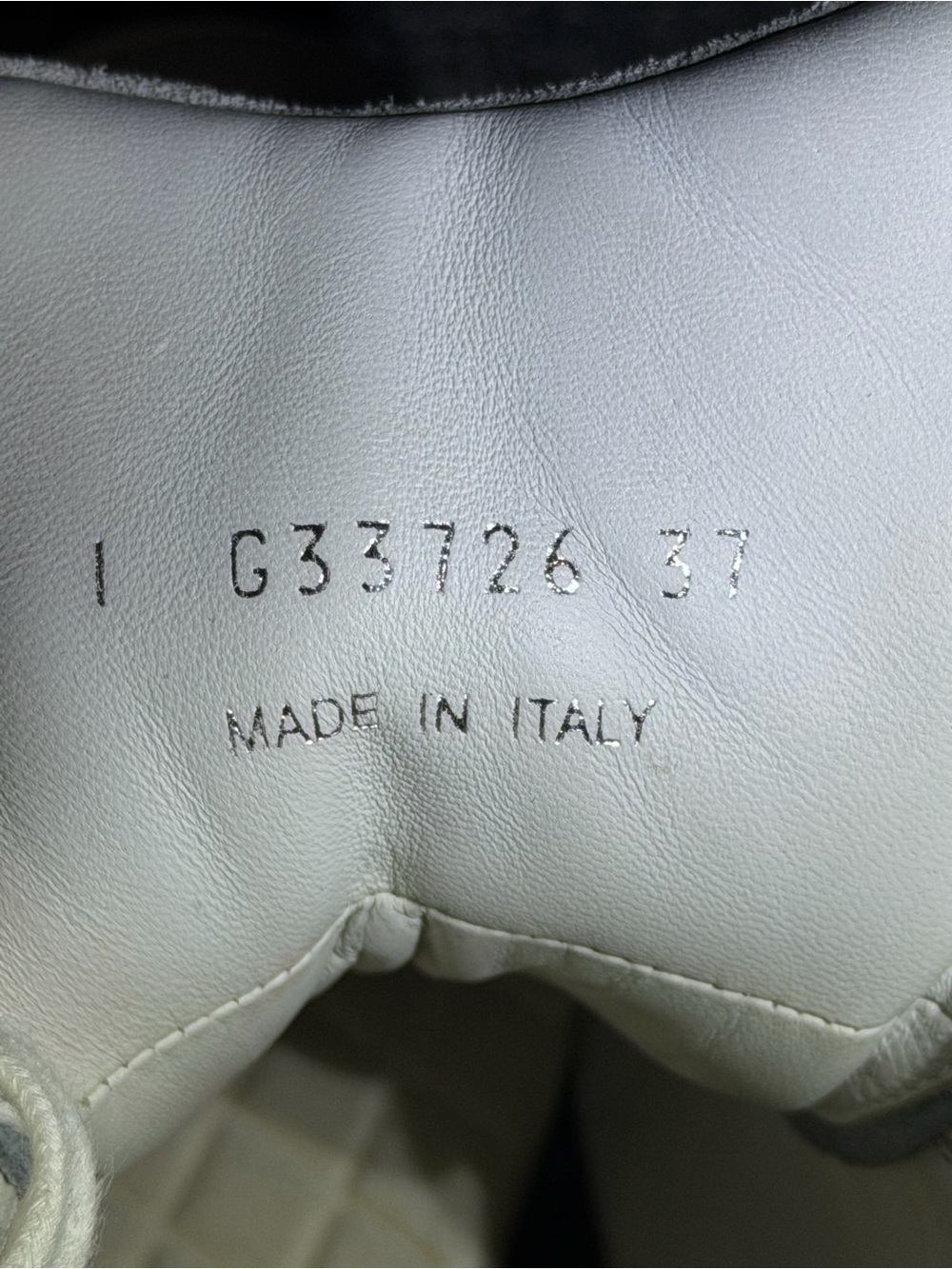 Chanel 18P Blue White Grey CC Logo High Top Trainer Sneakers Women Size US SZ 7 - Picture 12 of 13